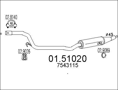 MTS 01.51020 - Средно гърне vvparts.bg