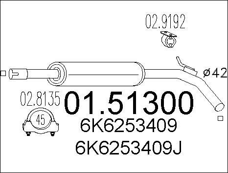 MTS 01.51300 - Средно гърне vvparts.bg