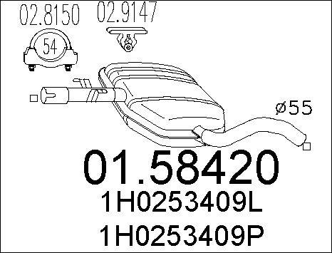 MTS 01.58420 - Средно гърне vvparts.bg