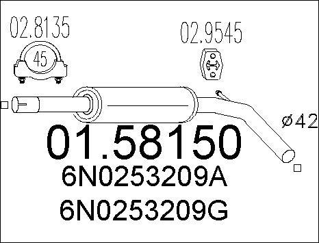 MTS 01.58150 - Средно гърне vvparts.bg