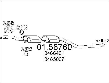 MTS 01.58760 - Средно гърне vvparts.bg