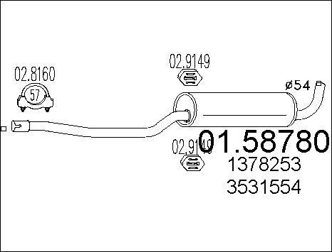 MTS 01.58780 - Средно гърне vvparts.bg