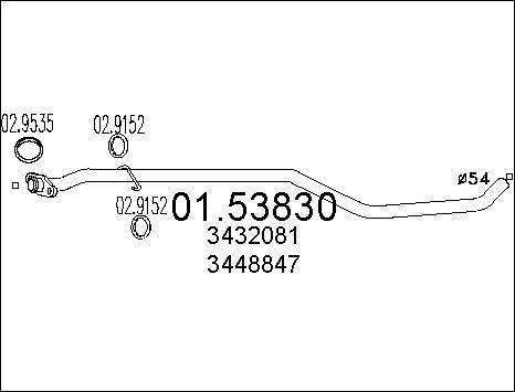 MTS 01.53830 - Изпускателна тръба vvparts.bg