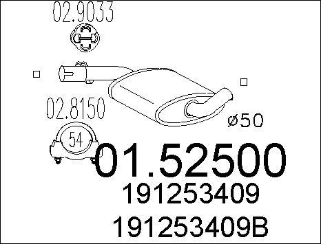 MTS 01.52500 - Средно гърне vvparts.bg