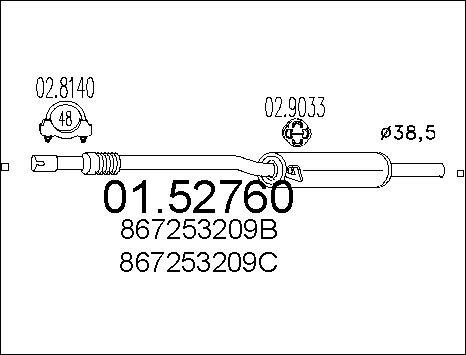 MTS 01.52760 - Средно гърне vvparts.bg