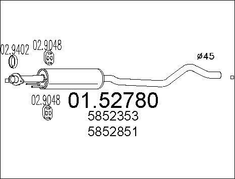 MTS 01.52780 - Средно гърне vvparts.bg