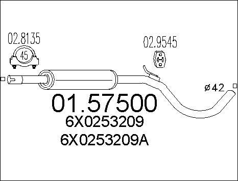 MTS 01.57500 - Средно гърне vvparts.bg