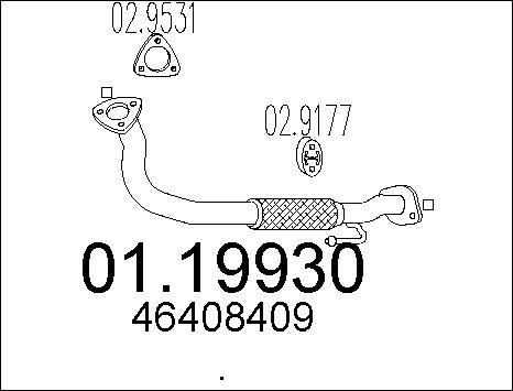 MTS 01.19930 - Изпускателна тръба vvparts.bg