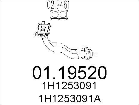 MTS 01.19520 - Изпускателна тръба vvparts.bg