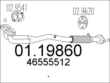 MTS 01.19860 - Изпускателна тръба vvparts.bg