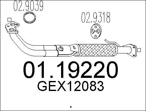 MTS 01.19220 - Изпускателна тръба vvparts.bg