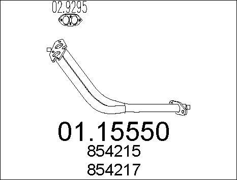 MTS 01.15550 - Изпускателна тръба vvparts.bg