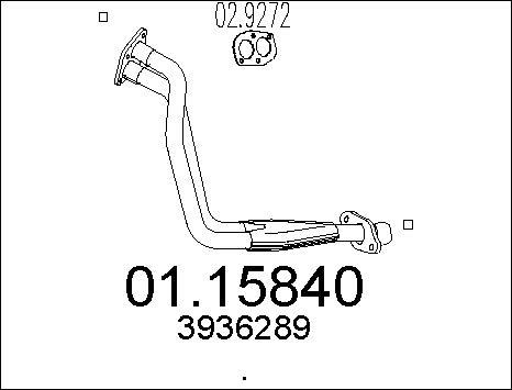 MTS 01.15840 - Изпускателна тръба vvparts.bg