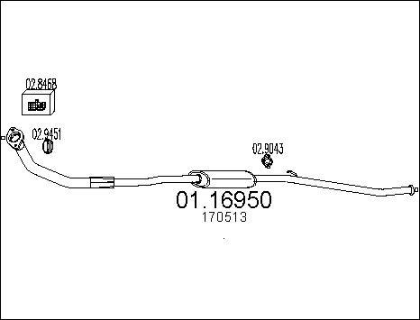 MTS 01.16950 - Изпускателна тръба vvparts.bg