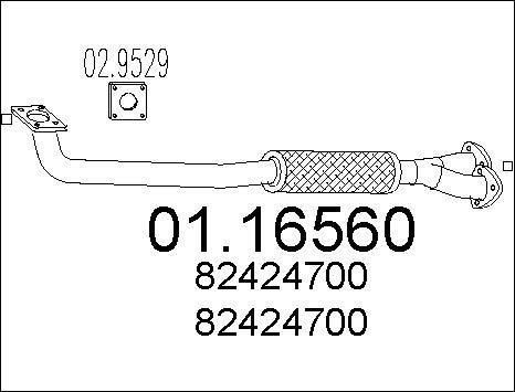 MTS 01.16560 - Изпускателна тръба vvparts.bg