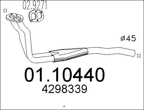 MTS 01.10440 - Изпускателна тръба vvparts.bg