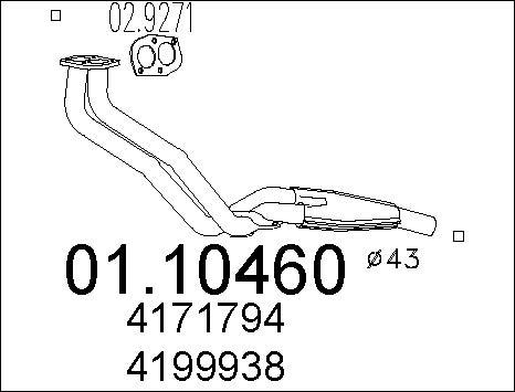 MTS 01.10460 - Изпускателна тръба vvparts.bg