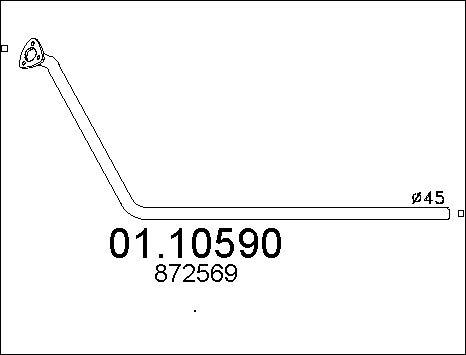 MTS 01.10590 - Изпускателна тръба vvparts.bg