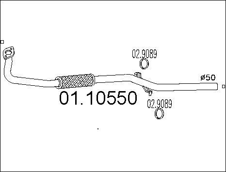 MTS 01.10550 - Изпускателна тръба vvparts.bg
