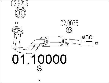 MTS 01.10000 - Изпускателна тръба vvparts.bg