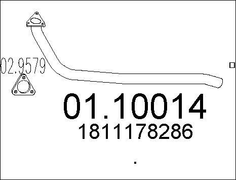 MTS 01.10014 - Изпускателна тръба vvparts.bg