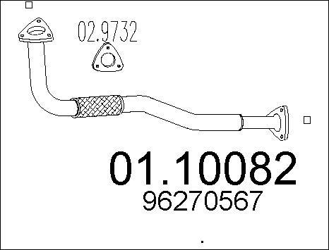 MTS 01.10082 - Изпускателна тръба vvparts.bg