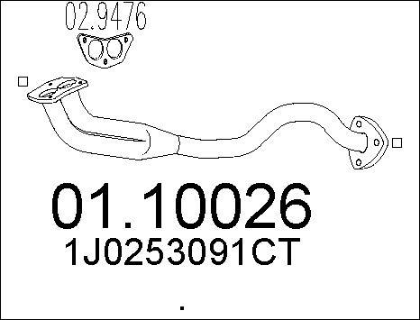 MTS 01.10026 - Изпускателна тръба vvparts.bg