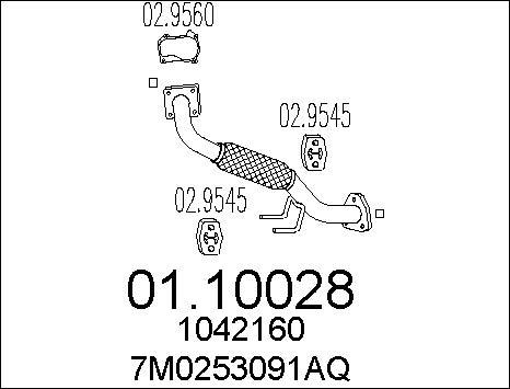MTS 01.10028 - Изпускателна тръба vvparts.bg
