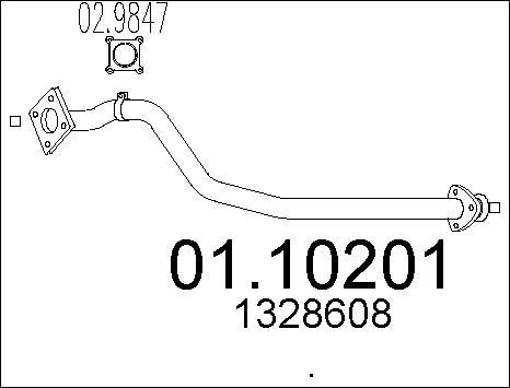 MTS 01.10201 - Изпускателна тръба vvparts.bg