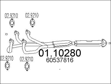 MTS 01.10280 - Изпускателна тръба vvparts.bg