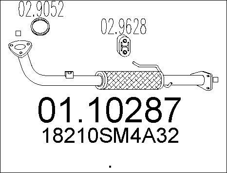 MTS 01.10287 - Изпускателна тръба vvparts.bg