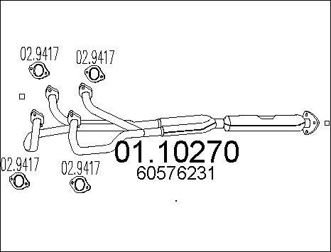 MTS 01.10270 - Изпускателна тръба vvparts.bg