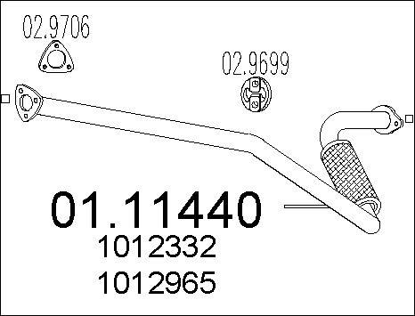 MTS 01.11440 - Изпускателна тръба vvparts.bg