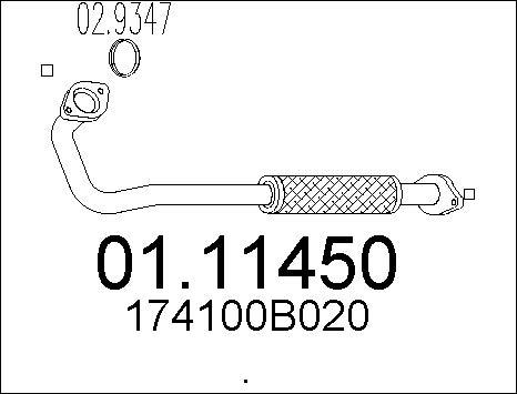 MTS 01.11450 - Изпускателна тръба vvparts.bg