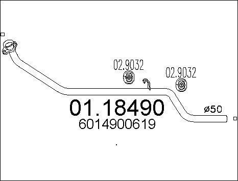 MTS 01.18490 - Изпускателна тръба vvparts.bg