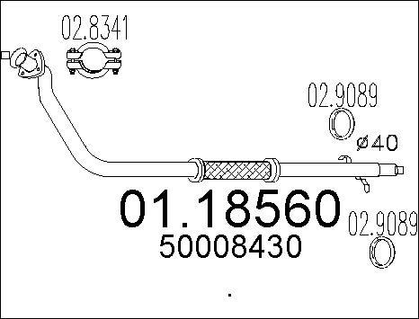 MTS 01.18560 - Изпускателна тръба vvparts.bg