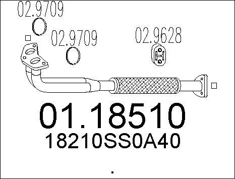 MTS 01.18510 - Изпускателна тръба vvparts.bg