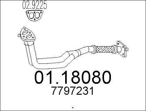 MTS 01.18080 - Изпускателна тръба vvparts.bg