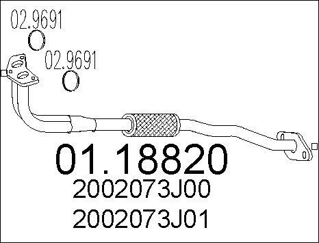 MTS 01.18820 - Изпускателна тръба vvparts.bg