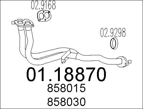 MTS 01.18870 - Изпускателна тръба vvparts.bg