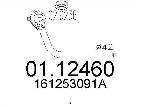 MTS 01.12460 - Изпускателна тръба vvparts.bg