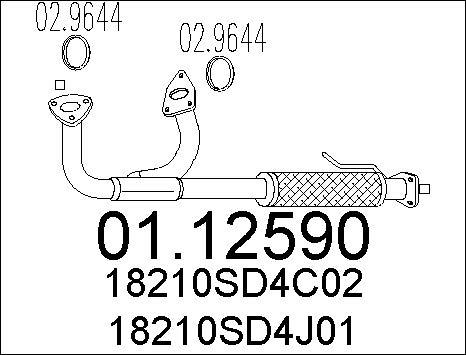 MTS 01.12590 - Изпускателна тръба vvparts.bg