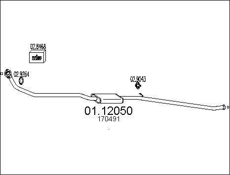 MTS 01.12050 - Изпускателна тръба vvparts.bg