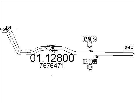MTS 01.12800 - Изпускателна тръба vvparts.bg