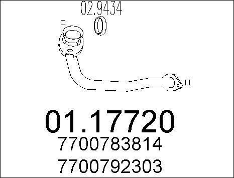 MTS 01.17720 - Изпускателна тръба vvparts.bg