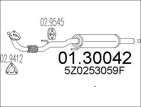 MTS 01.30042 - Предно гърне vvparts.bg