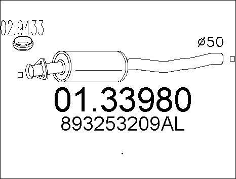 MTS 01.33980 - Предно гърне vvparts.bg