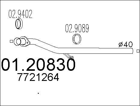 MTS 01.20830 - Изпускателна тръба vvparts.bg