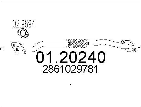 MTS 01.20240 - Изпускателна тръба vvparts.bg