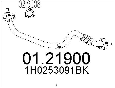 MTS 01.21900 - Изпускателна тръба vvparts.bg